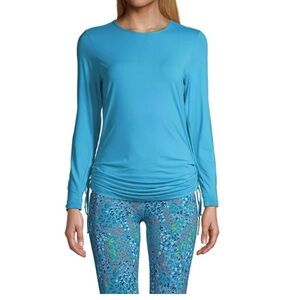 LANDSEND Women’s Plus Size SPF 50 Adjustable Rashguard Swim Tunic